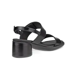 【ecco】SCULPTED SANDAL LX 35 雕塑優雅正裝中低跟涼鞋 女鞋(黑色 22276301001)