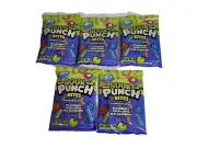 SET OF 5 Sour Punch Bites, Assorted Sweet & Sour Fruit Flavors Chewy Candy 01/26