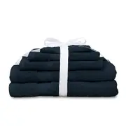 5pc Algodon St Regis Collection Bath/Hand Towel Set w/ Face Washer Cotton Navy