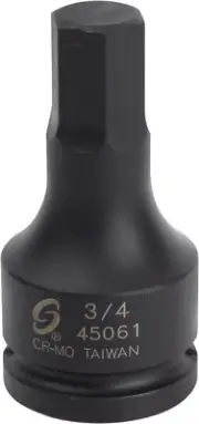 Sunex 45061 3/4-Inch Drive 3/4-Inch Hex Driver Impact Socket