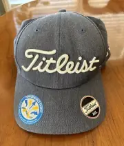 Titleist FJ Pro V1 Blue Golf Performance Fabric Fitted Cap Hat Size M/L Flex
