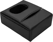 Tissue Box for Car,Car Cup Holder Tissue Dispenser - Leather Napkin Dispenser Armrest Organization, Vehicle Accessories for Auto Travel Road Trip Must Haves