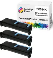3-Pack Black Non-Genuine Toner Cartridge for Kyocera TK-554K TK554K (7000 Pages) for FSC5200DN