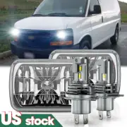 For Chevy Express Cargo Van 1500 2500 3500 Pair 7x6 5x7 Headlights Hi/Lo DRL