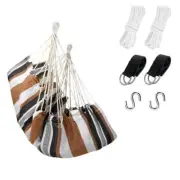 Unbranded Outdoor Hanging Hammock Chair 330 lbs. Weight Capacity Brown/White