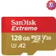 SanDisk 128GB 128G microSD【190MB/s Extreme】microSDXC micro SD SDXC 4K U3 A2手機記憶卡