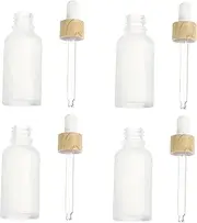Baluue 4pcs Plastic Dropper Bottle Droppers Clear Empty Essential Oil Bottles Travel Bottle Juice Vinegar Conditioner Essential Oils Dropper Bottles Refillable Glass Bottle Transparent