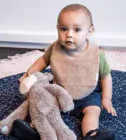 Brolly Sheets Extra Absorbent Baby Bib (Latte) - 22cm