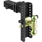 VEVOR Adjustable Trailer Hitch, 25 cm Drop & 21.59 cm Rise Hitch Ball Mount with 6.35 cm Receiver Solid Tube, 6577 kgs GTW, 5.08 cm & 5.08-0.79 cm 45#