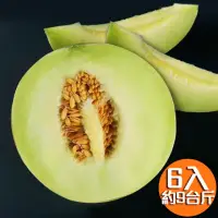 在飛比找momo購物網優惠-【果之家】台南光皮白雪蜜世界洋香瓜哈蜜瓜6顆入禮盒(單顆約9