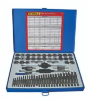 KC TOOLS BRAND 60 piece tap and die set includes UNF, UNC & metric button dies.