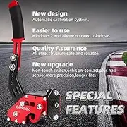64 Bit USB Handbrake with Clamp for PC Windows Sim Racing Games G25 G27 G29 T500 FANATECOSW Dirt Rally with Handle Grip 0301 Leecoole (Red)