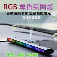 在飛比找Yahoo!奇摩拍賣優惠-全新 節奏燈 RGB 拾音燈 氛圍燈 車用香水 除臭噴霧 香