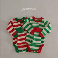 在飛比找蝦皮商城優惠-peekaboo 聖誕寬紋寶寶套裝 ｜嬰兒套裝 寶寶包屁衣 
