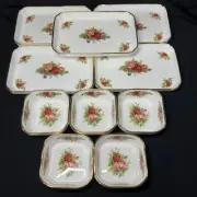 Royal Albert Old Country Rose Plates, Set of 10, Rare