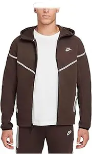 [Nike] Tech Windrunner Men's Reflective Details Fleece Full-Zip Jacket (FZ0754-237, Baroque Brown)