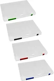 Angoily 4pcs Boxes Folder Storage Box Paper Organizer Clear Document Folders School Letter Paper Storage Cases File Organizer Case Documents Magazines Holder Office Document Case Plastic