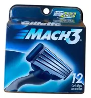 Gillette Mach 3 Razor Cartridges Pack Of 12 Brand NEW FREE SHIPPING