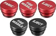 X AUTOHAUX Cigarette Lighter Plug Cover Dustproof Cigarette Lighter Socket Cover Cap Universal for Car Truck SUV with 12V Accessory Plugs Red Black (Set of 5)