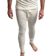 Men’s Merino Wool Blend Long Johns Thermal Pants - Warm Base Layer Leggings for Cold Weather