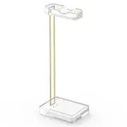 Geekria Clear Headphones Stand for Over-Ear | On-Ear Headphones (Gold)