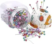 HAPINARY 1 Set Ball Head Quilting Pins: Sewing Organizer with Positioning Needle - Ball Head Pins for Dressmaking - DIY Craft Sewing Supplies
