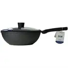D&W Premium Cookware All-In-One WOK Pan Non-Stick With Glass Lid 12in