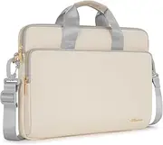 KIZUNA Laptop Sleeve Case 15.6 Inch Computer Shoulder Bag for for MacBook Air 15 M2/MacBook Pro M1 M2 Max/16" IdeaPad Slim 5/16 Lenovo Legion Slim 5i Gen 8/Gaming 3i/HP Envy x360 15/Dell XPS 15,Beige