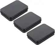 Levemolo 3Pcs Rectangular Iron Game Cards Storage Case Multi Purpose Plaything Cards Box for Baseball Sports and Trading Card Storage Organizer for Card Collections