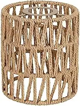 Mellisso Boho Shades Replacement 5.9In Height Pendant Sconce Shade Ceiling Fan Light Covers Cylinder Woven Lampshade