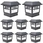 8 Pack Black Outdoor Garden 4 x 4 Solar SMD LED Post Deck Cap Square Fence Li...