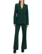 CUE pinstripe tailored blazer in green size 16 BNWT