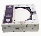 Debbie Mumm Snowman Portraits Snowflake Christmas Dinner Plates (Set Of 4) NEW