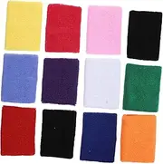 Healeved 12pcs Towel Wristband Warmers Spa Grip Brace Weight Strengthener Wristbands Support Lanyard Wraps Rechargeable Headband Blue Phone Wrist Bands Protectors for Wrist Polyester Cotton