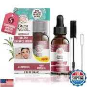 GuruNanda Natural Castor Oil Eyelash Enhance Serum with Rosemary Oil - Brush