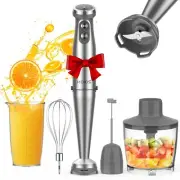 Immersion Blender, 1000W Anti-scratch 5-in-1 Hand Blender 12 Speed Stick Blender