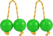Kashaka Shaker Ball - African Rattle Ball Kashaka Instrument - 2 Pair ABS Hand Percussion Balls, Music Egg Double Gourd for Parties, Weddings, Shows