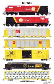 CPKC TTX Freight Train 11"x17" Poster by Andy Fletcher signed