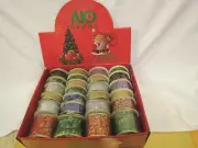 25 Rolls LOT 1", 1.5", 2.5" mixed width Wire-edged Organza Christmas Ribbon