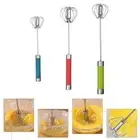 Kitchen Tool Stainless Steel Egg Whisk Hand Push Rotary Whisk Blender Whisk