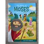 全新 THE STORY OF MOSES 摩西故事 貼紙書 練習本 遊戲書 活動本（基督）