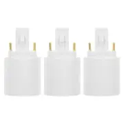 3 Pcs Lamp Adapter Base Converter 2-pin Light Sockets Bulb Holder
