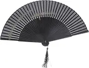 FUNOMOCYA Hand Fans Foldable Chinese Elegant Hand Fan Photo Prop Dancing Fan Retro Bamboo Folding Fans Handheld Fan Hand Fan with Tassel Decor