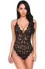 My Secret Drawer® Scalloped Lace Decolletage Bodysuit