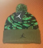 NWT Jordan Jumpman Winter Knit Beanie Cuffed POM Youth 8-20 Hat Camo Unisex