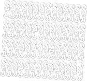 200pcs Adjustable Mask Buckle Mask Extension Hook Anti-slip Hook Ear Protective Mask Hook S Shaped Hanger Mask Rope Connector (white 53x15mm)