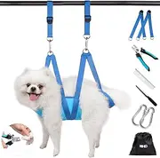 RHD Dog Grooming Hammock Harness for Small Dog and Cats, Dog Grooming Sling, Pet Grooming Hammock, Pet Grooming Supplies Kit with Nail Clippers, Nail File, Pet Comb