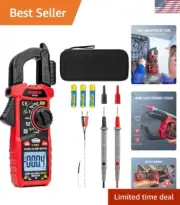 D-Shaped Digital Clamp Meter for AC/DC Current & Voltage - True-RMS, 4000 Counts
