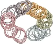 Toyvian 100pcs Thin Hair Ties Elastic Hair Bands for Women Girls Boys and Girls Comfortable Non-slip Simple Ponytail Holders