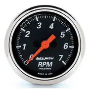 Autometer Designer Black Tachometer In Dash - 7,000 RPM, 2 1/16 Inch, AU1477